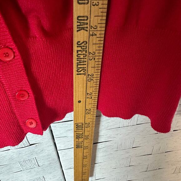 Lane Bryant women’s cardigan Red button front academia cozycore plus size - Picture 6 of 8